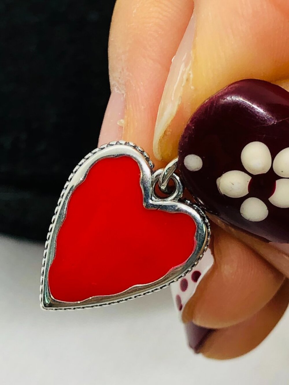 James Avery Enamel Heart Charm